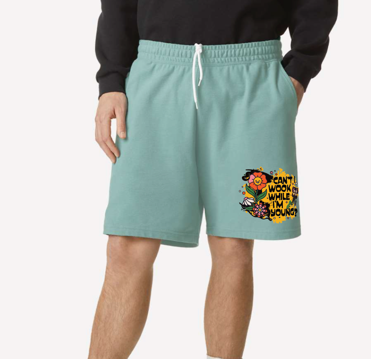 Wookflu™️ Chalkdust Torture, Can't I live while I'm yong Men's Shorts